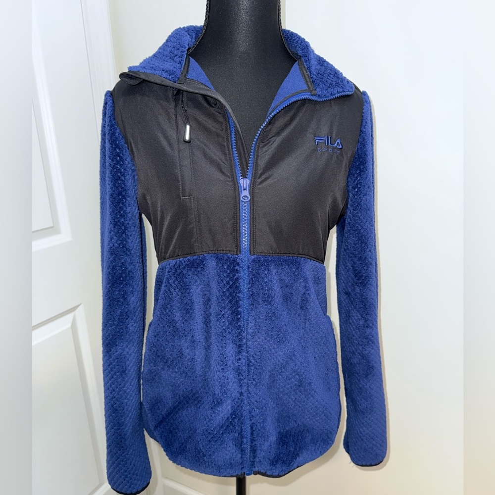 Fila soft blue zip-up jacket